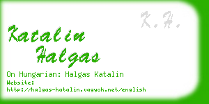 katalin halgas business card